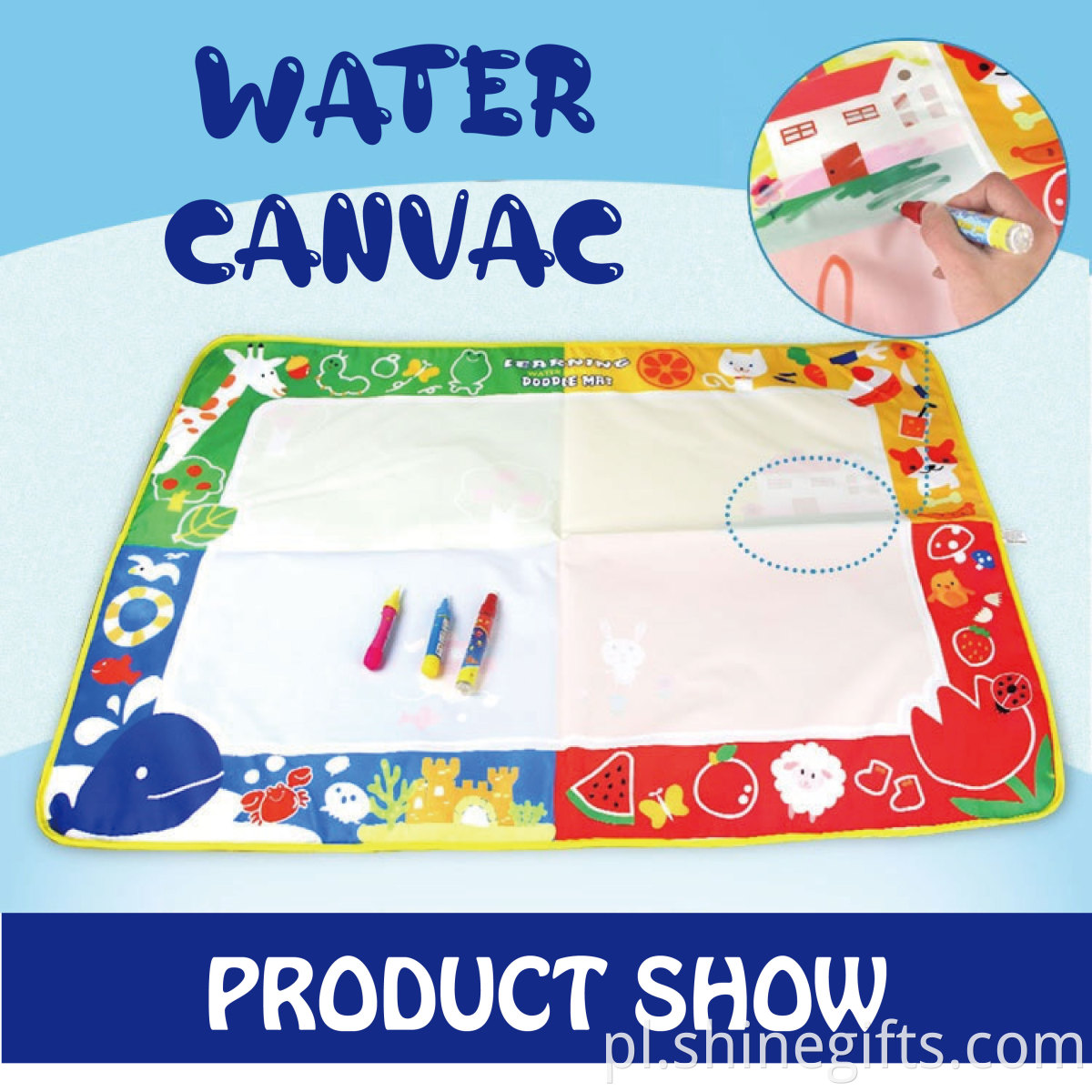 Promotional Price Educational Toys Coloring Kids Playing Painting Toy Magic Water Drawing Mat